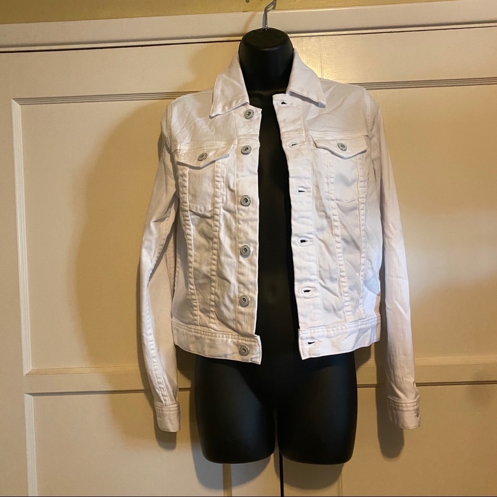 Adriano Goldschmied White Jean Jacket AS IS